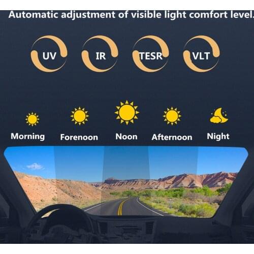 Photochromic Film SUNICE Automatically Change Color Window Tint Car Home Sticker VLT 69%~25% Solar Tint Film Sunscreen tint