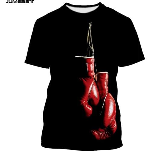Jumeast Brand Men/Women 3D Printed T-Shirt Hanging Boxing Gloves Short Sleeve Fashion T Shirt Sport Pullover Summer Tops Tees