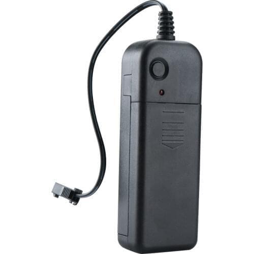 New Portable EL Wire Light Battery Controller Driver Converter for 1-5M Neon Glowing Chasing Strip light DC 3V Use 2xAA Battery