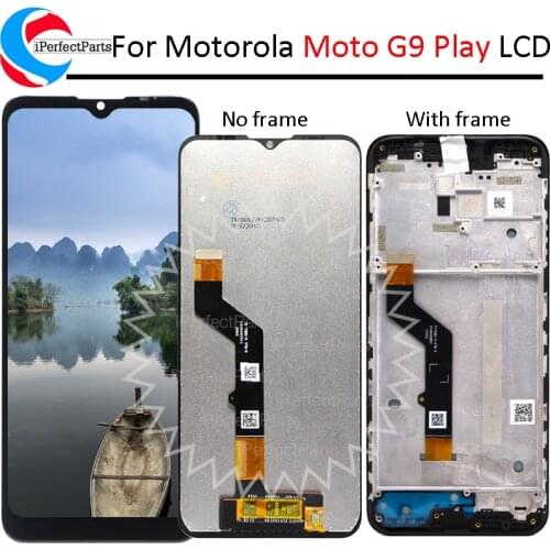 Original 6.5'' for Motorola Moto G9 Play LCD With FrameTouch Panel Screen Digitizer Assembly For Moto G9 play display Pantalla
