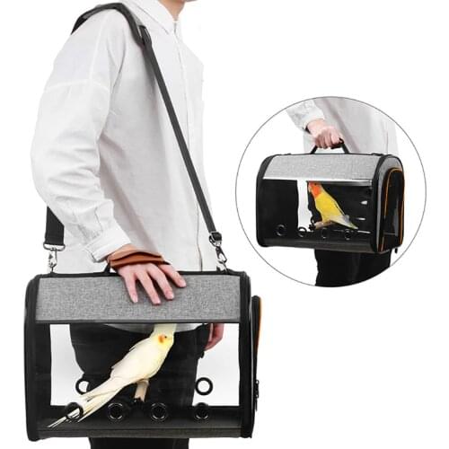 Bird Travel Bag Portable Pet Bird Parrot Carrier Breathable Go Out Travel Cage PXPD