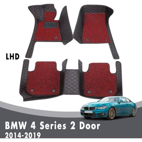 Luxury Carpets For BMW 4 Series 2 Door 2019 2018 2017 2016 2015 2014 Double Layer Wire Loop Car Floor Mats Interior Accessories