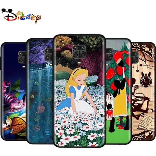 Silicone Soft Cover Alice in Wonderland For Xiaomi Redmi Note 10S 10 9 9S 9T 8T 8 7 6 5 Pro Max 5A 4X 4 5G Black Phone Case