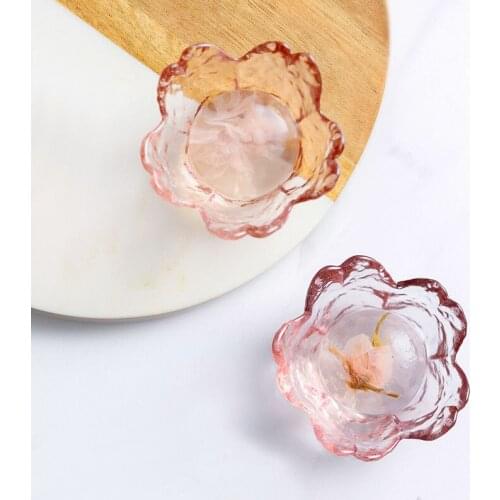 8x8cm Glass Candle Holder for Home Decor Handmade Candle Holders Wedding Decorations Romantic Candlestick Holder