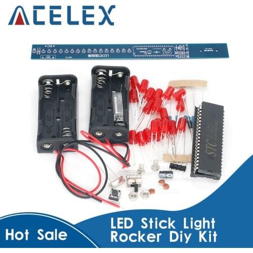 LED lamp shake stick DIY kit 51 MCU STC89C52 electronic technology welding training assembly student laboratory