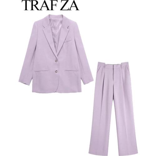 Женские офисные брючные костюмы TRAFZA China At AliExpress