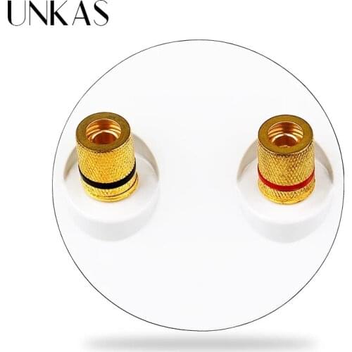 UNKAS A8 Free Combination Wall 2 Way Stereo Socket DIY Modules Sounds Gold Plated Binding Post Amplifier Speaker Audio Outlet