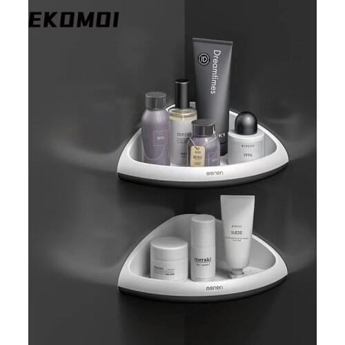 Bathroom Corner Shelf Wall Mounted Triangular Organizer Shelf Kitchen Shelf Shampoo Cosmetic Storage Rack Bathroom Accessories