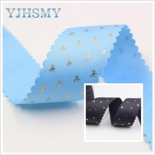 YJHSMY,I-19906-2114,38mm,10yards Solid color hot stamping bow-knot grosgrain Ribbons,bow cap DIY accessories decorations