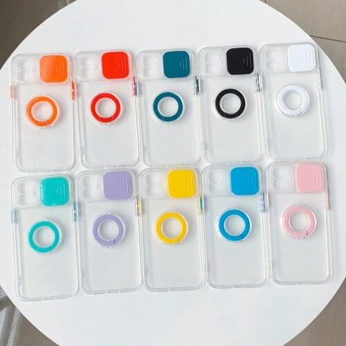 Camera Lens Protection Cover Push window Ring Clear Case For Samsung A32 A31 A51 A71 A12 A21S A52 A72 A20S A50 A02S TPU Case