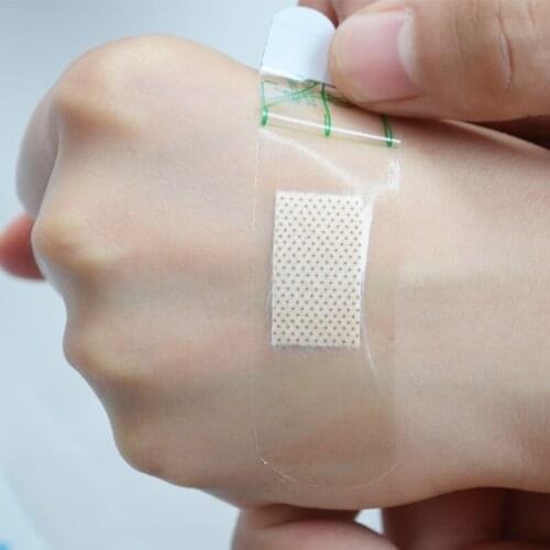 100 pcs/lot PU Waterproof Transparent Wound Tape High Viscosity Ultra Thin Floating Pin Sticker Tape Bandages