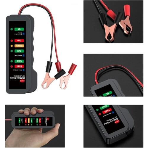 12V Car Battery Tester Tool Digital Alternator Tester 6 LED Lights Display Car Diagnostic Tool Auto Battery Tester For Car