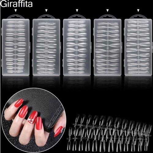 240Pcs/set New Fake Nails Clear False Nail Tips Gel Polish Display Full Cover False Nail Practice Palette Manicure Tools