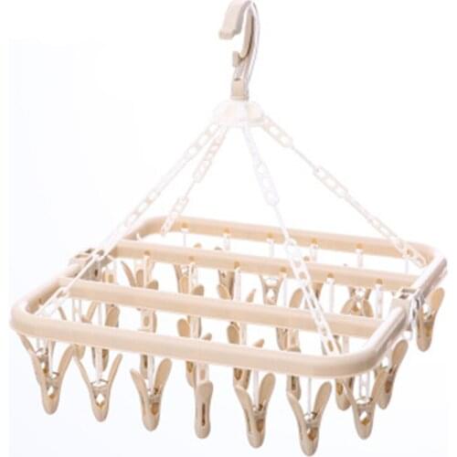 32 Pegs Folding Flexible Hanging Rack Underwear Multifunctional In/outdoor Washing Laundry Dryer Hanger Socks