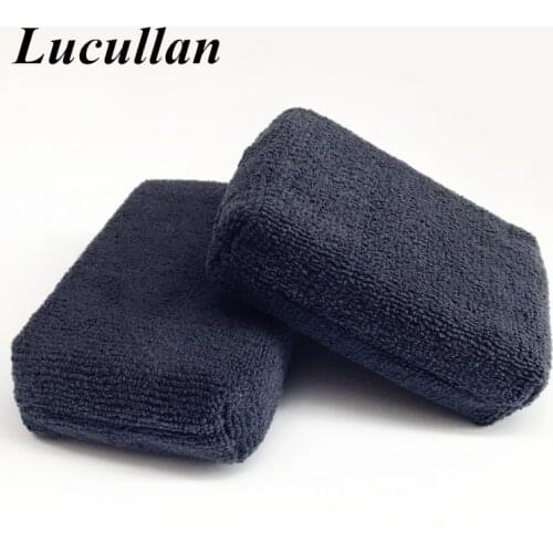5 PCS Car Care Premium Microfiber Applicators Sponges,Cloths,Microfibre Hand Wax Polishing Detailing Pad