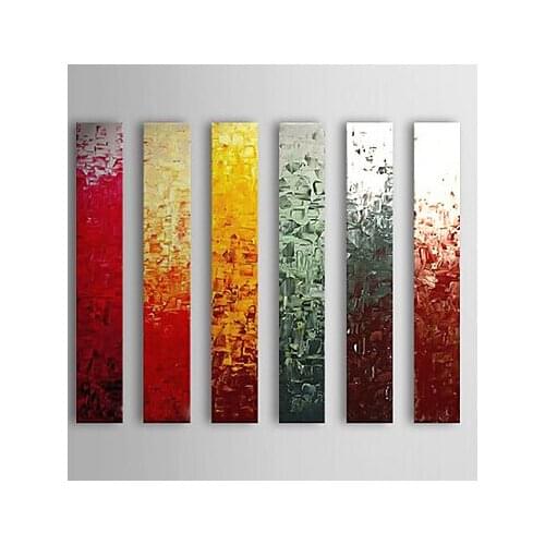 6pcs Hand Painted Canvas Painting-Modern Abstract Canvas Wall Art Ready to Hang