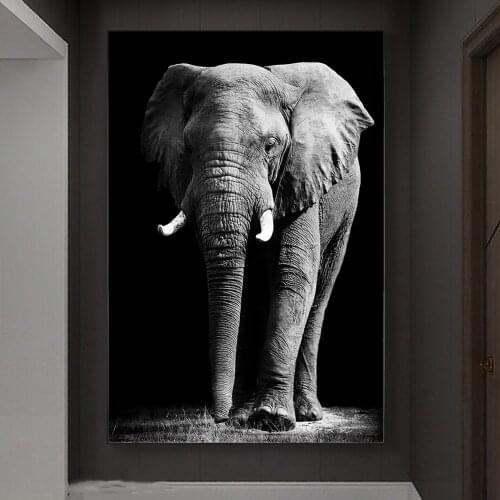 African Wild Elephant Animals Canvas Paintings On The Wall Art Posters And Prints Animals Canvas Art Pictures Wall Decoration