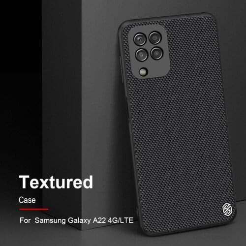 For Samsung Galaxy A22 4G NILLKIN Textured Nylon Fiber Hard Back Cover Case for Samsung Galaxy A22 4G LTE