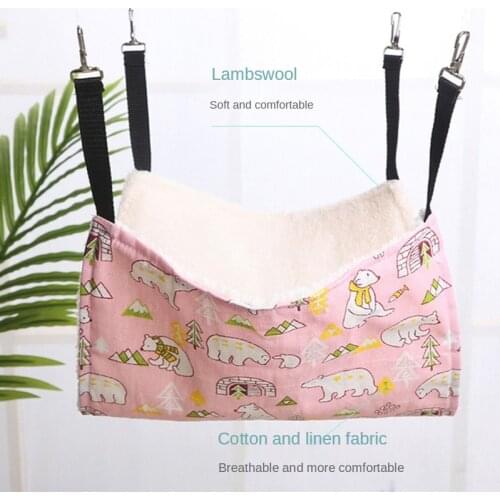 Designer Pet Hammock Cotton Mouse Ferrets Guinea Pig Cat Hanging Bed for Cats Rodents Hammock for Hamster Pets Supplies