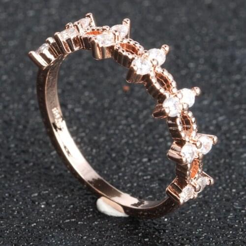 DANS ELEMENT Ring For Women Sweet Eternal Love Engagement Zircon Crystal Ring Fashion Jewelry Rings Wholesale DEKCR478