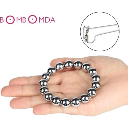 Stainless Steel Penis Ring Delay Ejaculation Time Lasting Cock Rings Adult Sex Toys For Men Clitoris Stimulator Chastity Device