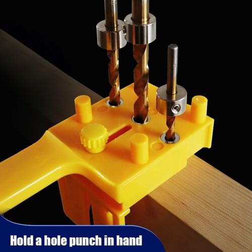 Vertical Pocket Hole Dowelling Jig DIY Woodworking Locator Drill Guide Puncher Self Centering Drill Guide Kit Hole Puncher