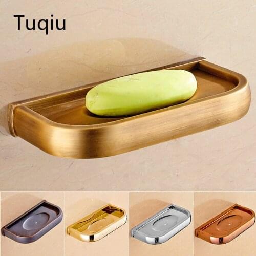 Brass Metal soap dish Wall Mounted Bathroom Accessories Product Solid Brass Soap Holder Copper Soap Dish Holder