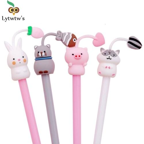 Cute Kawaii Hamster Pig Gel Pen Signature Papelaria School Office Supply Stationery Gift creative sweet pretty lovely Cat
