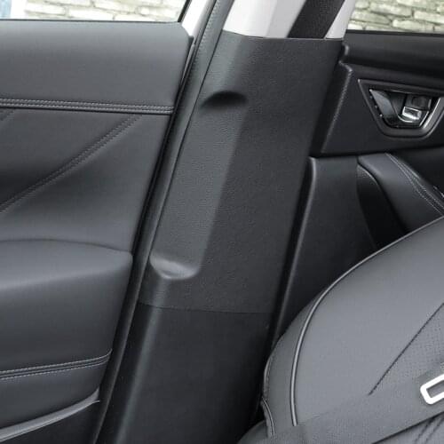 QHCP Car Door Column Sticker Anti-scratch Microfiber Leather Safety Belt Buckle Position Protector Film For Subaru Forester 2019