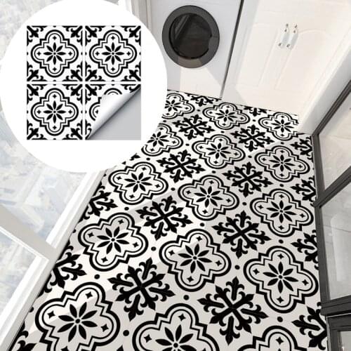 4Pcs Hot floor Decals Bathroom Kitchen tile wall stickers waterproof non-slip Self-Adhesive art Wallpaper Murals DIY Home Decor