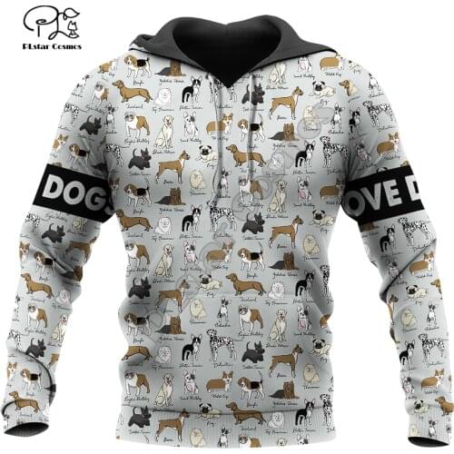 PLstar Cosmos NewFashion Animal Pitbull Love Dog Harajuku 3DPrint Men/Women Unisex Autumn Pullover Jacket Casual Zip Hoodies D-6