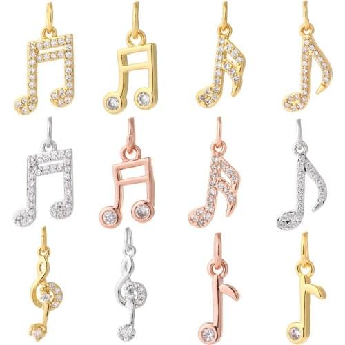 Musical Note Pendant Charms for Jewelry Making Cute Design Charm Jewelry Charms for Earrings Necklace Bracelet Make Copper
