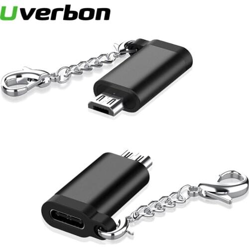 Portable OTG Adapter Type-c to Micro USB Adapter Comverter Anti-lost Micro USB Female To USB Type-C Connector For Samsung Huawei
