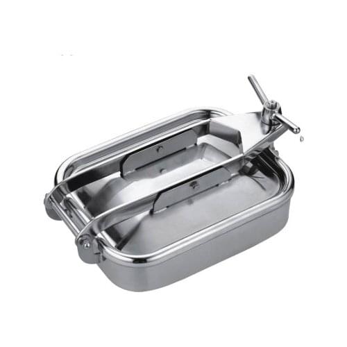 SS304 Rectangular Manhole Cover Tank Cover Stainless Steel Tank Manway 430X330mm