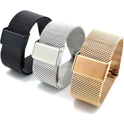 18mm 20mm 22mm Quick Release Milanese Strap Stainless Steel Universal Band Bracelet for Samsung Galaxy Watch 42/46mm Huawei gt 2