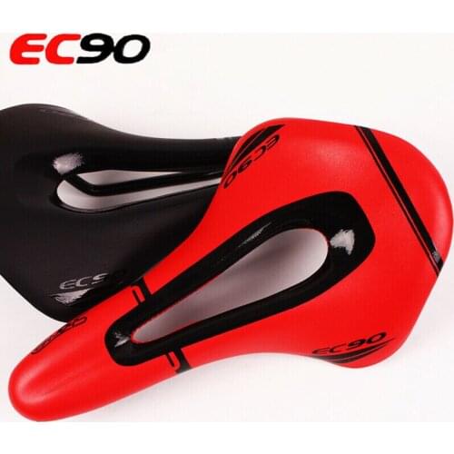 EC90 MTB Bicycle Saddle EVO Artificial Leather 250x148mm Seat Saddles Hollow Waterproof PU Breathable Soft Seat Comfort Saddle