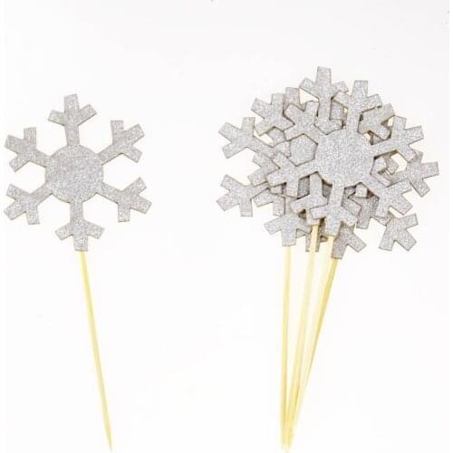 Silver Glitter Snowflake Cupcake Toppers. Winter Wonderland Party. Cupcake Decor. Winter Birthday Theme. Winter ONEderland. 1st
