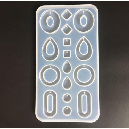 DIY water drop round geometric shape earring modeling drop glue mirror mold jewelry accessories