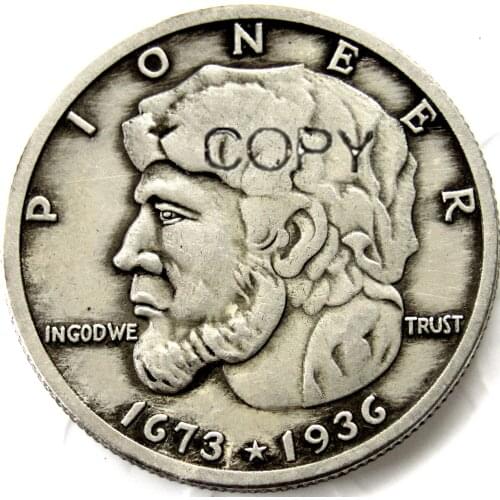 US 1936 Elgin Commemorative Half Dollar Silver Plated Copy Coin