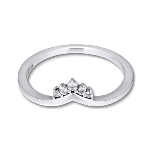 Tiara Wishbone Ring Sterling Silver Jewelry Rings For Woman Party Fashion Female Rings Jewelry Making Free Shipping