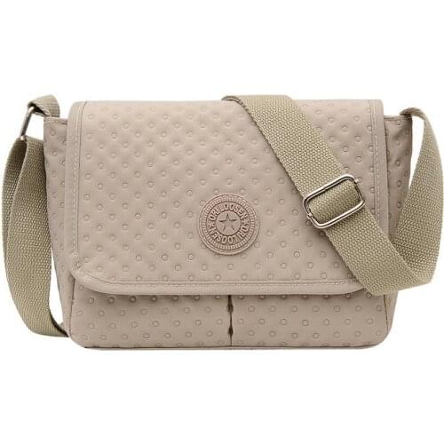 Waterproof Nylon Small Zipper Bag Women Simple Canvas Casual Ladies Oxford Shoulder Bag Messenger Bag
