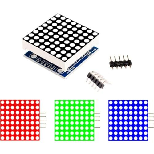 1PCS 5V Red/Blue/Green MAX7219 LED Matrix Module 1 bit Display 8*8 CommonCathode with 3Pin Header
