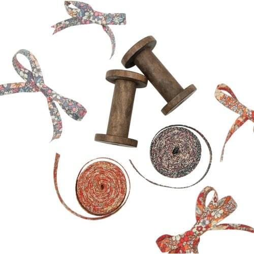 2x Wooden Unfinished Bobbins Thread Spools Reels with Sewing Trims Yarn Floss Wire DIY Crafts Winder