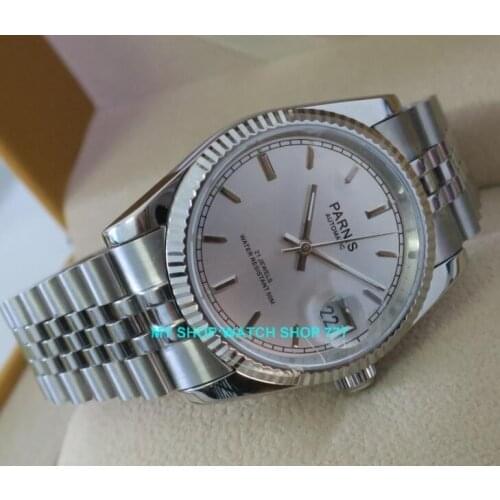 2017 new fashion Sapphire crystal 36mm Parnis Japanese 21 Jeweles Automatic Self-Wind Movement luminous mens watches 5Bar 10A