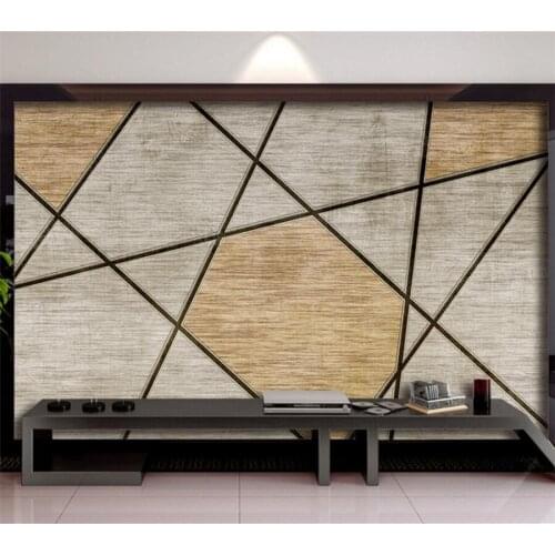 Customized 3d wallpaper Chinese style creative simple geometric modern TV background wall living room bedroom restaurant mural
