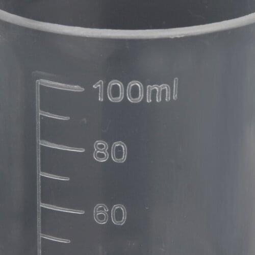 4Pcs 50/100/150/500ml Lab Plastic Graduated Beaker Container