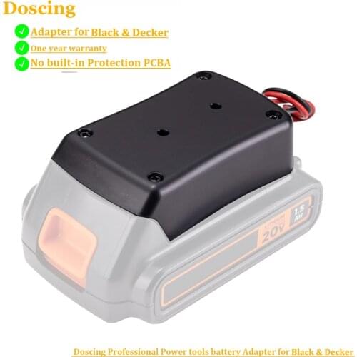 Doscing Power Charging Mount Connector for Black & Decker 18V 20V Battery LB20 LBX20 LBXR20 Supply Adapter Dock Holder