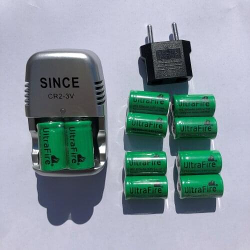 6 pcs battery+charger; 3V CR2 800 mAh rechargeable battery, digital camera made by special batteries; CR2 battery charger