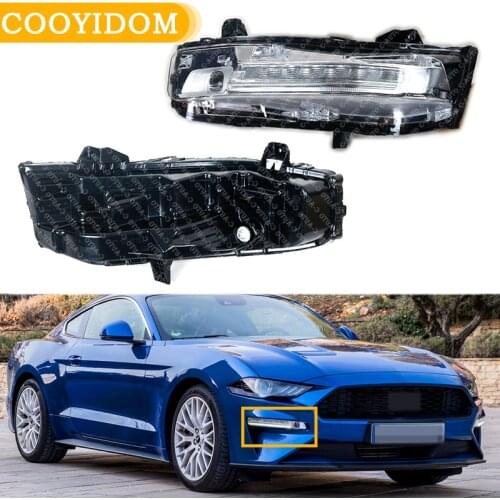 US Version Car Front Fog lights DRL Fog Lamp For Ford Mustang 2018 2019 2020 Turn Signal Light headlights Car Accessories