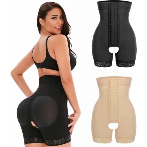 Seamless Waist Trainer With Hooks Body Slimming Butt Lifter Push-Up Panties Shapewear Hip Booster Shaping Womens Underwear 6XL